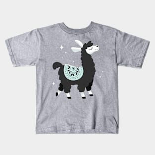 Happy Lama - Water green Kids T-Shirt